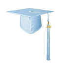 Unisex Adult Matte Graduation Cap with Tassel Year Charm 2025 Pack of 2