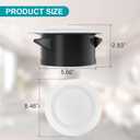HG Power 6 Inch Soffit Air Vent Cover Adjustable - 8 Pack White ABS Round Ceiling Vent for Living Room, Attic, Bathroom, Kitchen Ventilation - Opening Size 5.66"