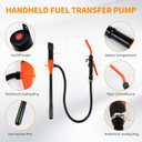 Portable Power Battery Pump, Battery Operated Electric Siphon Pump Water Transfer Pump, Easy to Use Manual Portable 2.4GPM Pump and on-Spill Design Diesel, Water, Fuel Transfer Pump
