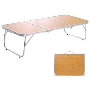 Moosinily Small Camping Table 3FT Folding Picnic Table Foldable Low Camp Table Portable Short Aluminum Outdoor Short Floor Beach BBQ Yellow 35.2×15.7 inch Yellow