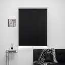Cordless Roller Shades 100% Blackout Blinds for Windows and Doors, Pull Down Room Darkening Window Shades, Easy to Install for Home and Office, Black, Fixed 75 Inches High, 28 Inches Width