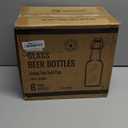 16oz - Swing Top Glass Bottles, Flip Top Glass Water Bottles for Fermentation, Kombucha, Oil, Vinegar, Vanilla Extract, Juice, Tea, Wine - Beer Brewing Bottle, 6 Pack