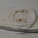 24-Inch Knit Christmas Tree Collar with Diamond Stitch, Faux Pearl Buttons, Foldable Tree Ring Cover for 57 ft Trees