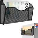 Magnetic File Holder 1 Pockets File Folder Organizer, Office Hanging Magazine Rack for File Cabinets, Magnetic Paper Holder, No Drilling Mail Organizer for Refrigerator, Office