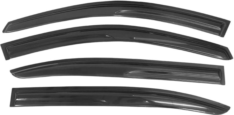 Tape On Window Visors Fits for 2008-2012 Honda Accord Sedan, Side Auto Window Wind Deflectors, Ventshade, Rain Guards for Cars/Trucks