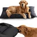 Chew Proof Indestructible Dog Bed - Durable Dog Bed for Aggressive Chewers, Machine Washable & Waterproof Indoor Outdoor Crate Pad, Tough Kennel Pad for Medium Dogs (Medium (22"x35"))