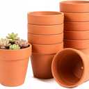 Terracotta Clay Pots with Drainage Holes, 4 Inch, Pack of 24, for Succulents, Plants, and DIY Crafts