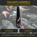 Dasbecan Left Driver Side LED Tail Light Compatible With 2021-2024 Cadillac Escalade ESV Replace 84989487 87866702 Rear Tail Lamp Taillight Replacement