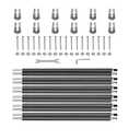 Universal Trampoline Poles, Replacement Poles with Clamp and Hardware, with Enclosure Pole Connecters, Screws and Bolts, Pole Caps, Fits Most Straight Poles Trampoline