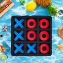 Liliful Floating Tic Tac Toe Board Game 12''X12'' Board Chess Board Portable Games Classic Board Game for Family Pool Playing Board Games