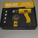 SEEKONE Heat Gun 1800W 122-120250- 650Fast Heating Heavy Duty Hot Air Gun Kit Variable Temperature Control Overheat Protection with 4 Nozzles for Crafts, Shrinking PVC, Stripping Paint(5.2FT)