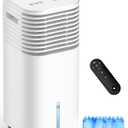 Windowless Air Conditioner Portable 1800CFM w/4 Modes&3 Speeds, 15H Timer, 3 Gal Tank for 24H Cooling 600Sq.Ft, 120°Swing Swamp Cooler Air Conditioner, Evaporative Air Cooler No Hose for Room