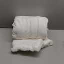 Ultra Soft Cozy Faux Fur Throw Blanket, Fuzzy Plush Thick Bubble Blanket, Luxury Fluffy Blanket for Couch, Sofa, Bedroom, and Living Room, 50x60 Inches, Cream White