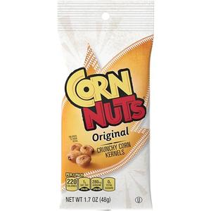 CORN NUTS Original Flavored Corn Kernels, Crunchy Corn Snacks, Snack Box, Variety Packs, Food for Adults, 1.7oz. (Pack of 18), BBD 07/29/2026
