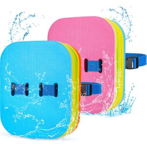 Macarrie Swimming Floats for Kids Swim Belts Swim Bubbles 3 Layers Back Floats Adjustable for Safety Training Beginners Swimming Sport Pool Lesson(2 Pack)