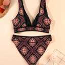 Two Piece Bathing Suit for Women Tummy Control Swimsuits High Waisted Bestselling Bikini Sets Floral Push Up Top (S)