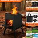 Portable Wood Stove Folding Twig Stove for Backpacking Camping Cooking