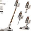 Cordless Vacuum Cleaner - Vacuum Cleaners for Home, Anti-Tangle Brush, 6-in-1 Rechargeable Vacuum for Pet Hair