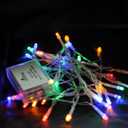 Karlling Battery Operated Christmas Lights,13 ft Short Clear Wire String Led Twinkle Fairy Light for Small Mini Xmas Tree and Wedding Party Indoor/Outdoor Decoration(Multicolor) (General 40 Leds)