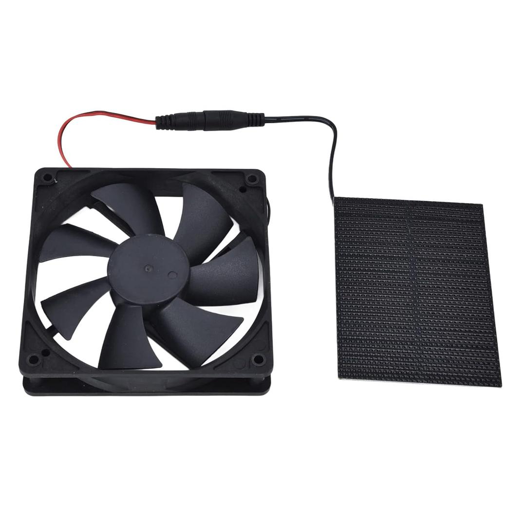 Solar Panel Fan Kit, 3W Waterproof Solar Powered Fan, High-Efficiency 23-24% Conversion Rate, for Chicken Coops, Greenhouses, Sheds - Plug and Play