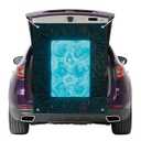 Halloween Trunk or Treat Car Decorations Kit for SUV with Waterproof Haunted House Banner, Garage Door Archway Decor for Outdoor Party Supplies（Blue）