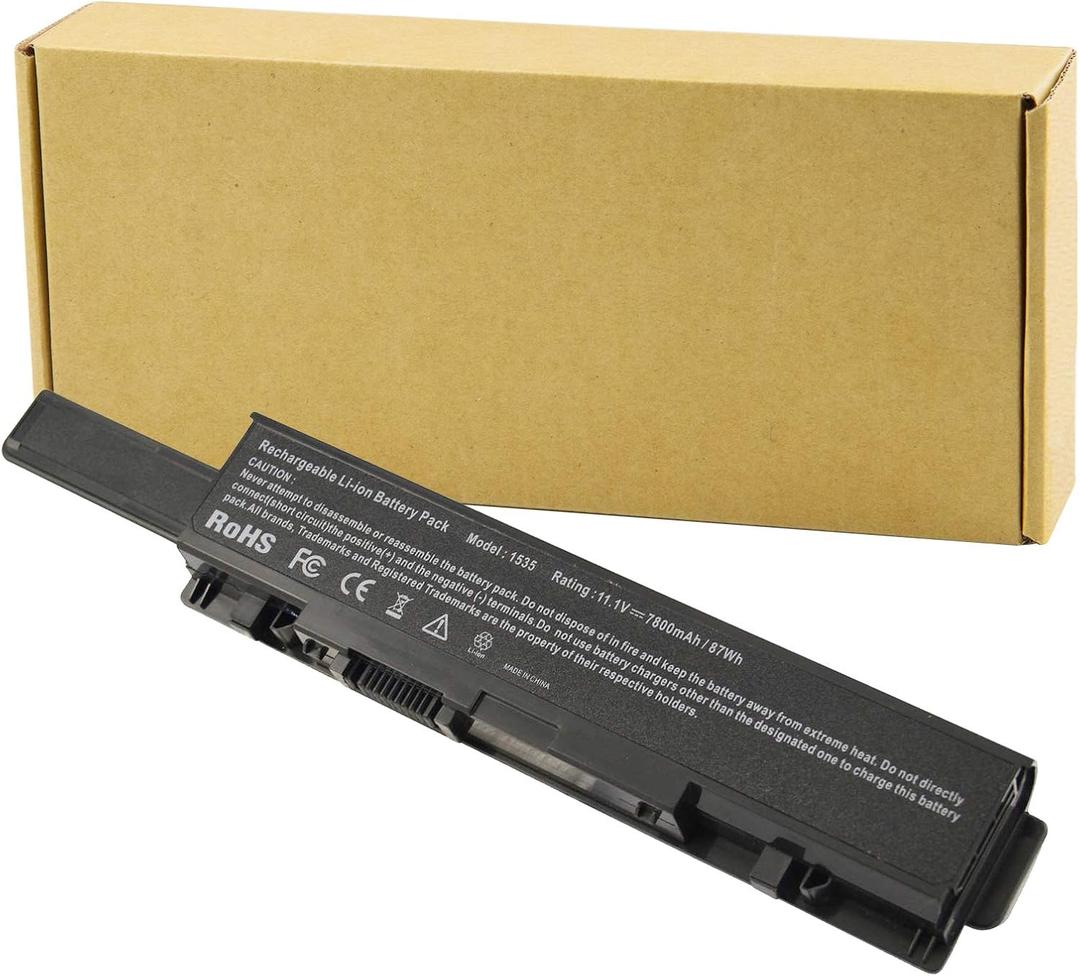 Futurebatt Laptop 9Cell 7800mAh Battery for Dell Studio 15 1535 1536 1537 1555 1557 1558, Studio PP33L PP39L, P/N: MT276 MT264 WU946 WU960 KM905 KM904 KM887 PW773