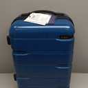 Coolife Carry On Luggage 22x14x9 Airline Approved Hardside PC+ABS Suitcase with TSA Lock, Lightweight Rolling Travel Luggage with Spinner Wheels(Caribbean Blue, 20in)