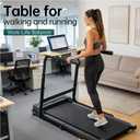 Walking Pad Desk Adjustable Height with Handlebar, 2-in-1 Desk Attachment, Stable Laptop Workstation for Home Office