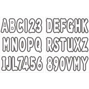 3 Inch Boat Registration Number & Letters Decal Kit Waterproof Marine Vinyl Hull Easy Apply for PWC Jet Ski Pontoon Solid White