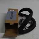 Heated Steering Wheel Cover - WARMITORY Luxury Steering Wheel Heater, 12V Quick Hand Warmer, 14.5-15 inches Outer Diameter for Standard-Size Car Steering Wheels, Black (Leatheret PU) (Deep Black)