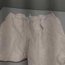 SOLY HUX Men's Striped Beach Shorts Swimwear Bottom Swim Trunks with Compression Liner (Large)