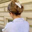 3 x 2 Pack Hair Claw Clips for Women Acrylic Claw Clips for Thick Hair Non-slip Clip for Hair Large Claws Hair Accessories for Women and GirlsWhite&Pink