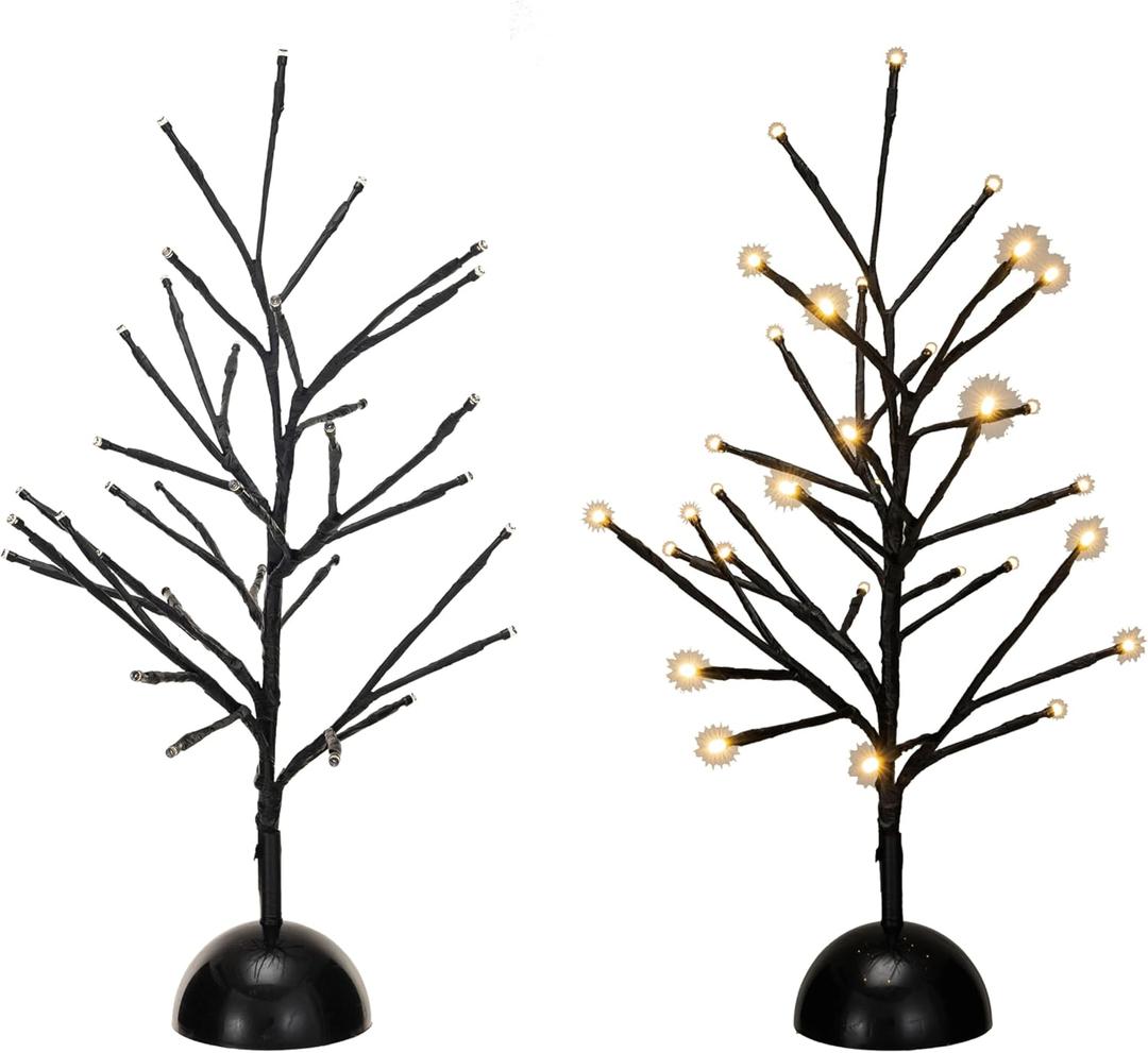 Creative Co-Op Metal Tree with 32 LED Lights, Black, 1 Count