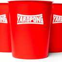 YardPong Giant Yard Pong and Basketball Game with 12 Buckets, 2 Balls, Carrying Bag, and Air Pump Outdoor Game for Lawn, Backyard, Beach, and Family Fun