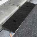 PRETYZOOM 19.68X5.11X1.57 Inch Curb Ramp Threshold Ramp with Anti-Slip Surface Portable Sidewalk for Driveway Car Loading Dock Transition Strip Reducer