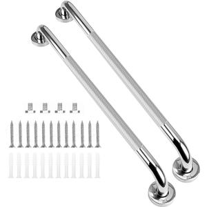 supregear Grab Bars for Bathtubs and Showers (2-Pack), Anti-Slip Stainless Steel Bathroom Safety Handle, Heavy Duty Grip Bars for Handicap Elderly Senior, 32 in
