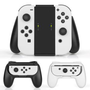 JoyHood Grips Compatible with Switch Joy Con/Switch OLED - Ergonomic Hand Grip Controller Handle Kit, 3 Pack