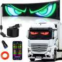 Devil Eyes Light for Windshield, 23"5" Flexible Bluetooth APP Control Scrolling LED Car Sign Full Color Display Custom Text Pattern Animation Programmable LED Sign for Car Truck (1PCS)