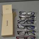 6 Pack Reading Glasses, Traditional Frames in Assorted Colors, for Men and Women, with Spring Loaded Hinges, +1.0