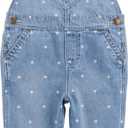 Oshkosh B'Gosh Girls World's Best Overalls, Blue Heart, 6M