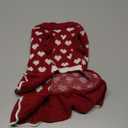 Small Dog Sweaters Girl Red Winter Warm Dog Christmas Dress Costume Clothes Dachshund Chihuahua Corgi (Red, M) (M(Bust 15.7inch|Weight 7-10LBS))