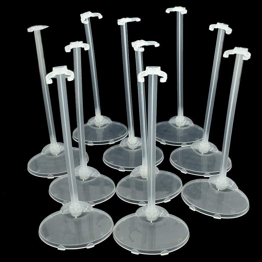 10pcs Transparent Stand Support for Dolls Mini Display Holder