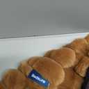 Bedsure Donut Small Dog Bed - Dog Beds for Small Dogs with Corduroy Fleece & Anti Slip Bottom, Round Faux Fur Pet Beds with Washable Removable Cover, Copper Brown, 27x27x8 inches