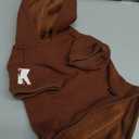 Koneseve Dog Hoodie & Cat Sweater, Warm Fleece Hooded Soft Winter Sweatshirt for All Breeds, Cozy Pet Clothes, Brown, M (M-(6~9lb) | Chest(~15.3"))