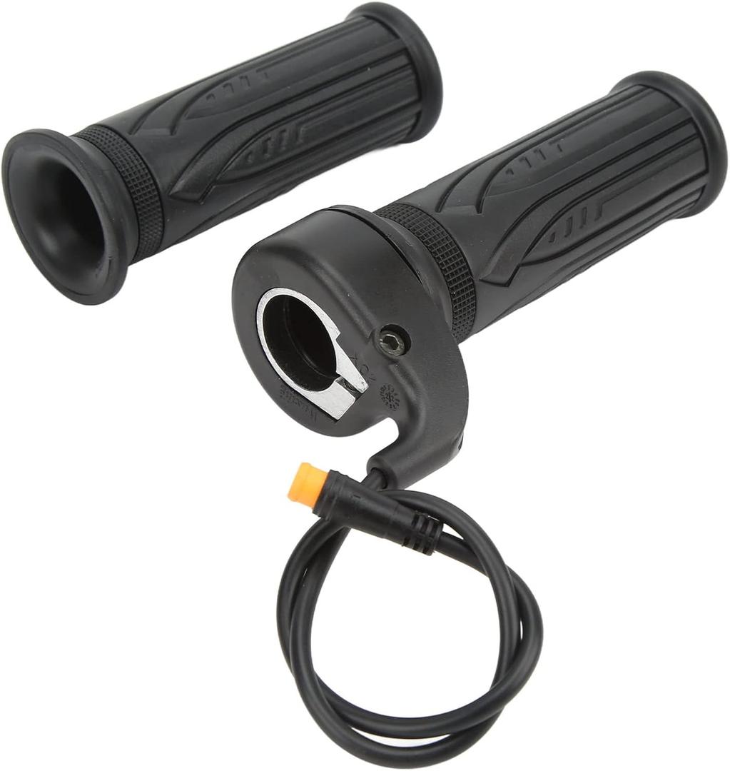 Electric Bike 20X Full Twist Throttle, Right Handle Throttle Electric Motorcycle Accelerator Electric Bike Accessories for 12V 24V 36V 48V 52V 60V 72V, Waterproof Plug