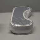 MR.SIGA Toilet Stool Squat Adult, Bathroom Stool Heavy Duty, Anti Slip Toilet Step for Bathroom, Toddler Step Stool for Kids, Off-White & Dark Gray