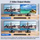 KCEVE KVM Switch 2 Monitors 3 Computers USB C, USB 3.0 KVM Switch Dual Monitor HDMI for 2 Laptops 1 Desktop Share Keyboard, Mouse, 85W PD, 4K@60Hz, Power Adapter and Wired Remote