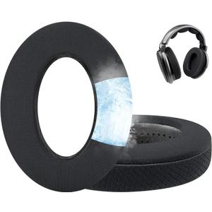 SOPROM Cooling-Gel Earpads Replacement Cushions for Sennheiser HD650, HD660 S, HD660S2, HD600, HD6XX, HD58X, HD580, HD565, HD545, HD535 Headphones, Ear Pads with Ice Silk Fabric(Black)