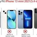 NITITOP Compatible with iPhone 13 Mini Case Cute Cherry Bow Ribbon Pattern for Girls Women Soft TPU Durable Full Camera Lens Shockproof Protective Cover - Black