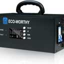 ECO-WORTHY 48V 60A Lithium Battery Charger, Adjustable Voltage and Current, Supports 90-260V AC Input, Smart BMS Communication, Generator Plug & Wall Mount Bracket for Server Rack LiFePO4 Batteries